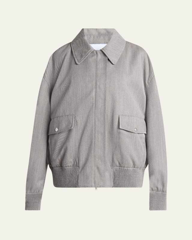 Cargo Pocket Wool Blouson Jacket